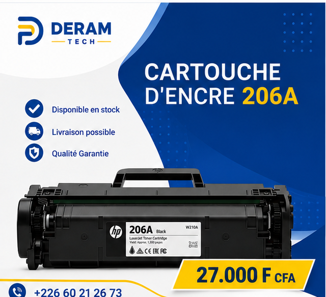 HP-CARTOUCHE D'ENCRE 206A